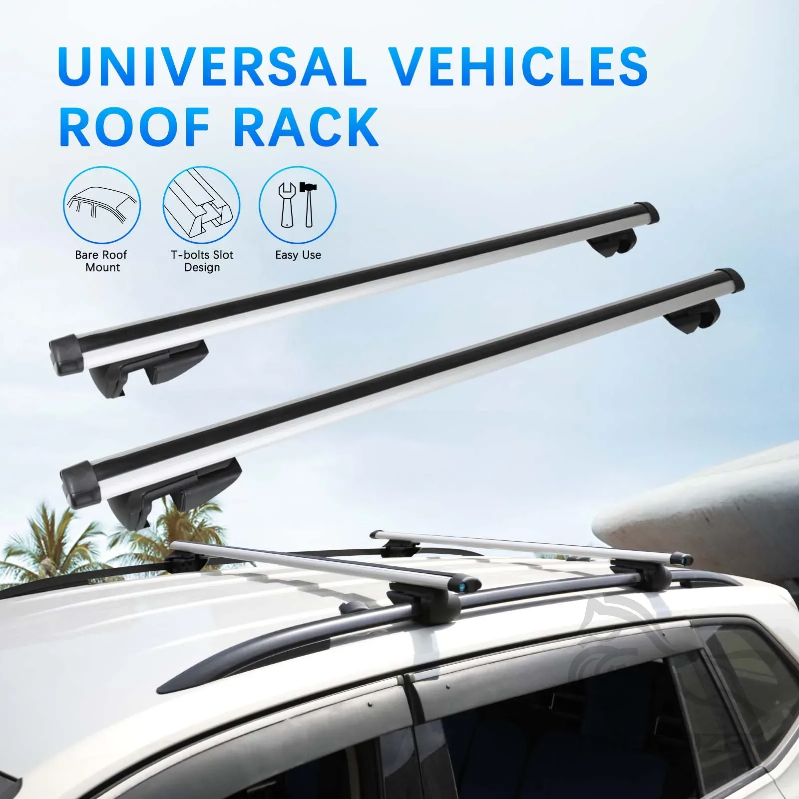 Car Roof Rack Cross Bar - 48 inç Araba Alüminyum Tavan Çubuğu