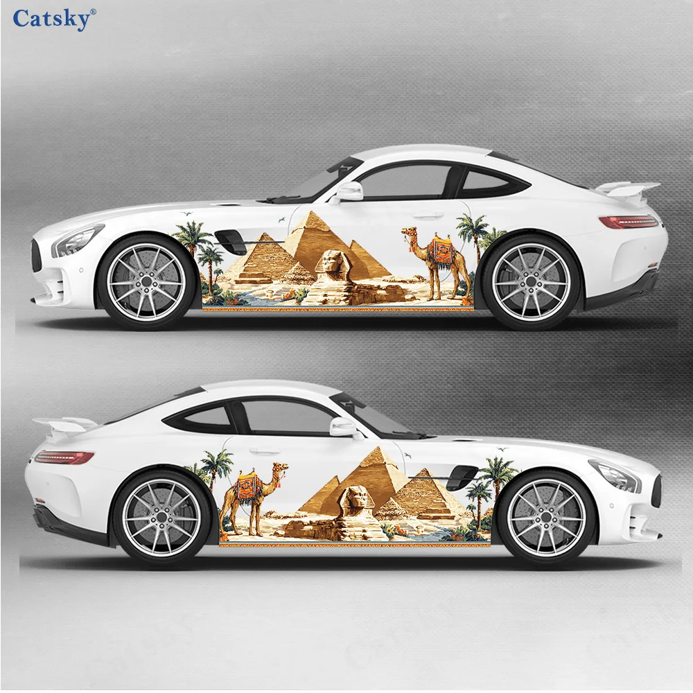 Car Accessories Egypt - Çöl Mısır Piramidi ve Deve Arabası