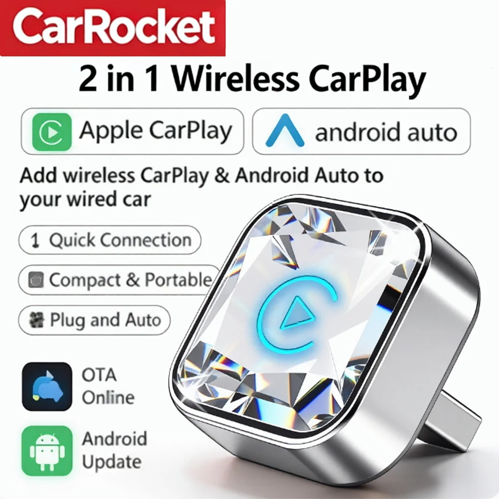 Car Accessories Usa - CarRocket Mini 2'si 1 Arada Kablosuz