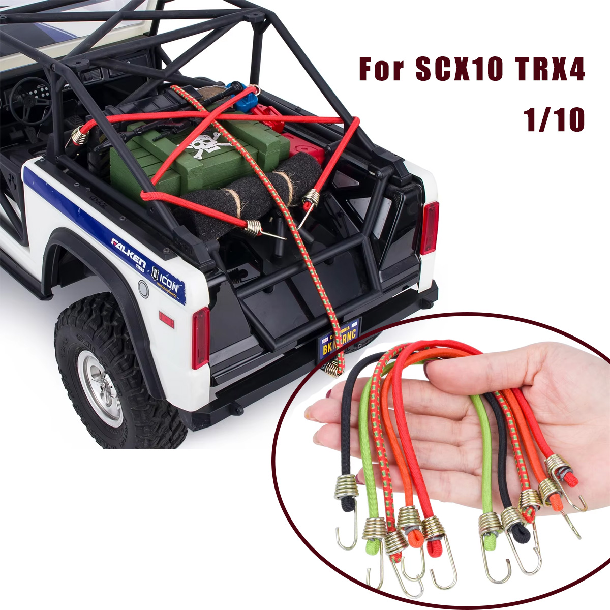 Car Accessories Roof Rack - Bungee Kordonları 5/10 Adet, SCX10 TRX4