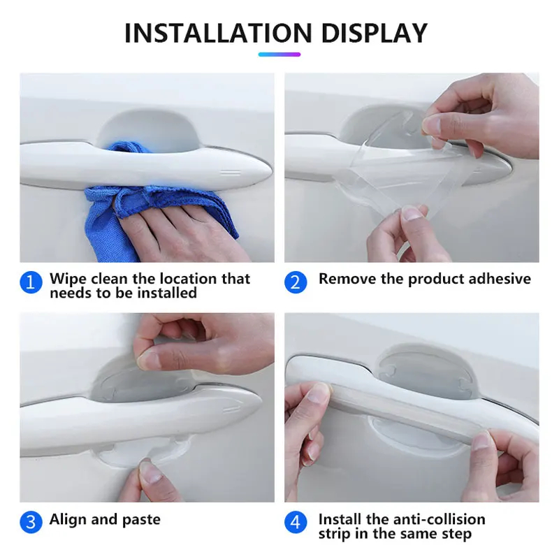8 adet araba kapı kolu çizilme - Car Accessories Tape incelemesi ve fiyatı