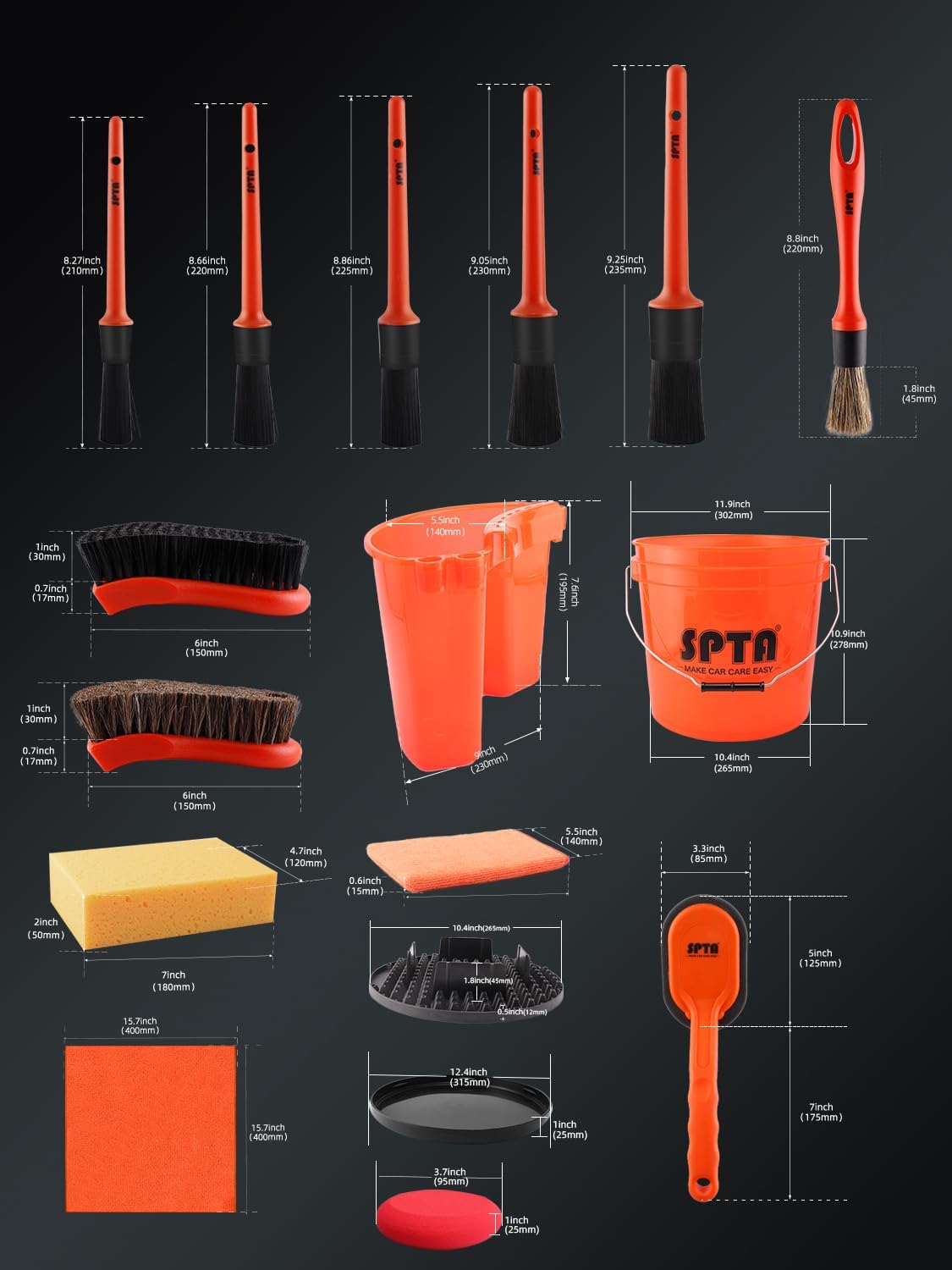 SPTA 31 Parça Araba Yıkama Set - Car Detailing Brush incelemesi ve fiyatı