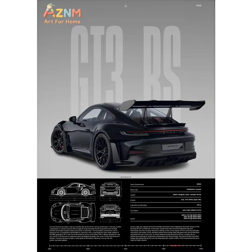 1 adet Minimalist 911 GT3-RS 7 - Car Accessories For Inside incelemesi ve fiyatı