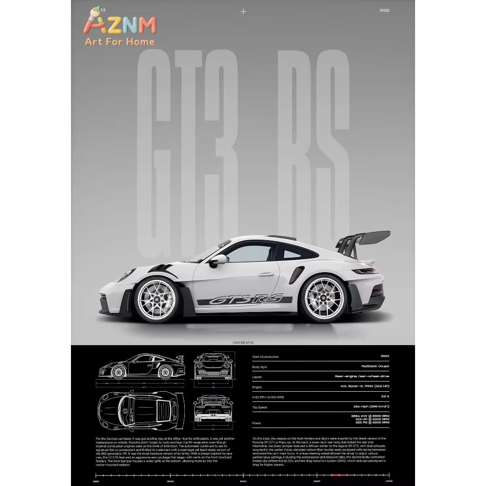 1 adet Minimalist 911 GT3-RS 7 - Car Accessories For Inside incelemesi ve fiyatı