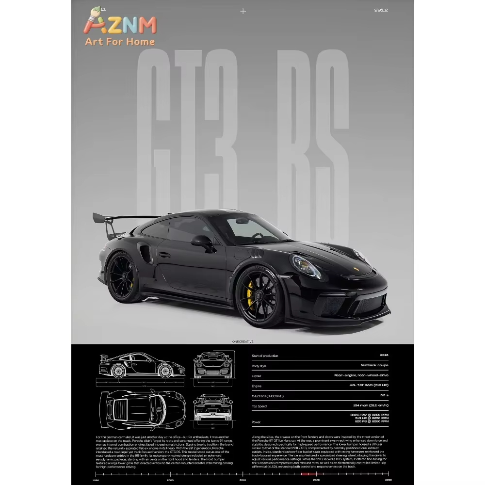 1 adet Minimalist 911 GT3-RS 7 - Car Accessories For Inside incelemesi ve fiyatı