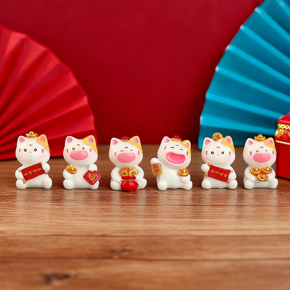 6 adet Mini Şanslı Kedi Süsler - Car Accessories Xmas incelemesi ve fiyatı